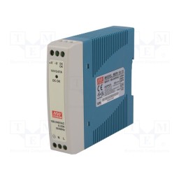 1 pcs x MEAN WELL - MDR-10-15 - Power supply: switched-mode, for DIN rail, 10W, 15VDC, 0.67A, 81%