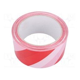 1 pcs x MEDID - 39/40 - Tape: warning, white-red, L: 66m, W: 50mm, self-adhesive, Thk: 0.04mm