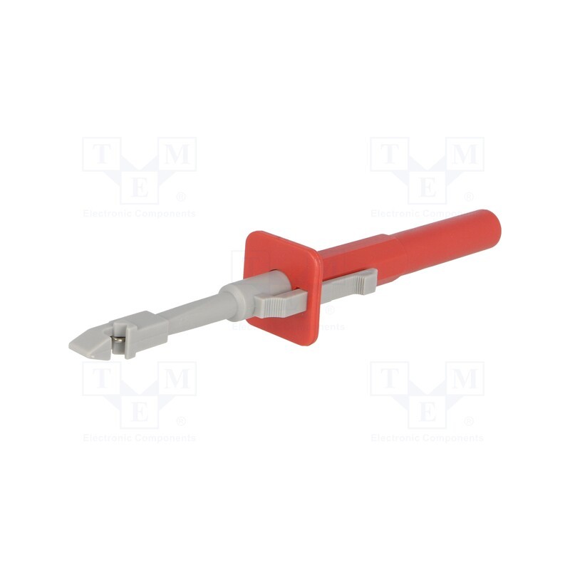 1 pcs x AXIOMET - AX-CP-03-R - Clip-on probe, with puncturing point, 10A, red, 4mm, Ø: 4mm