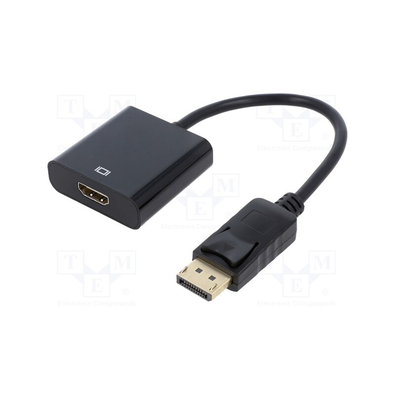 1 pcs x GEMBIRD - A-DPM-HDMIF-002 - Adapter, DisplayPort 1.1, DisplayPort plug,HDMI socket, 0.1m