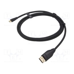 1 pcs x VENTION - CTHBF - Cable, USB 2.0, USB A plug,USB C plug, nickel plated, 1m, black