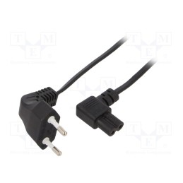 1 pcs x GEMBIRD - PC-184L - Cable, 2x0.5mm2, CEE 7/16 (C) plug angled,IEC C7 female angled