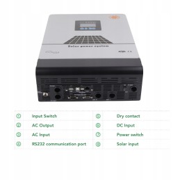 Solar inverter 5kw sine wave inverter dc48v mppt80a to ac220v 50 42