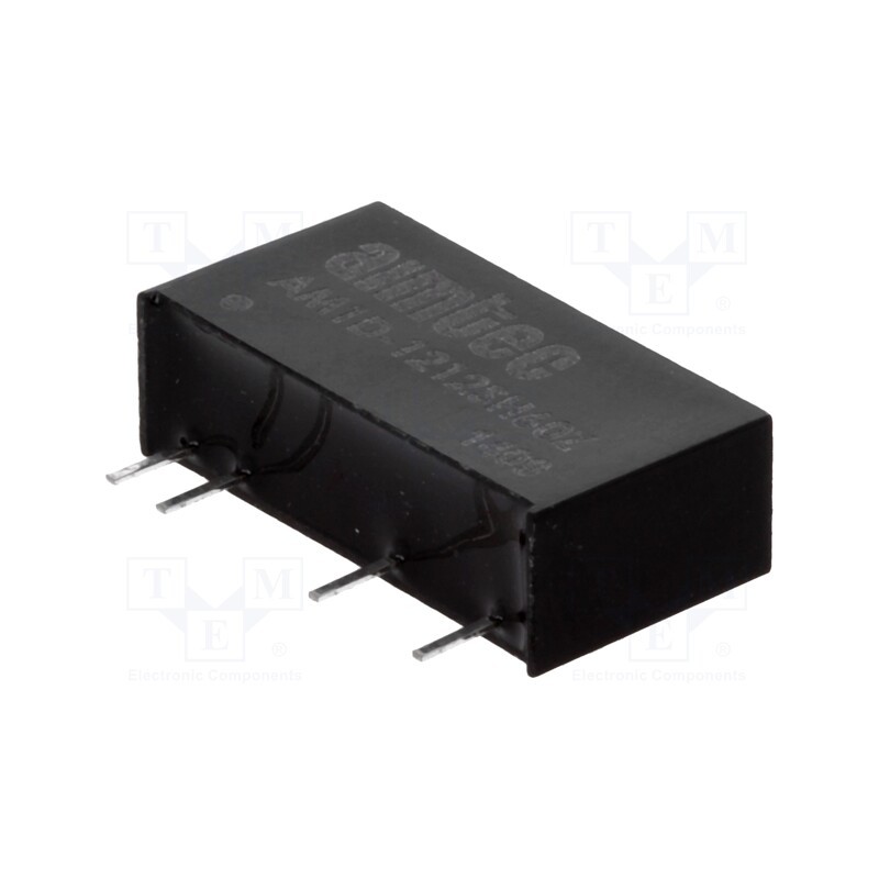 1 pcs x AIMTEC - AM1D-1212SH60Z - Converter: DC/DC, 1W, Uin: 10.8÷13.2V, Uout: 12VDC, Iout: 83mA, SIP7