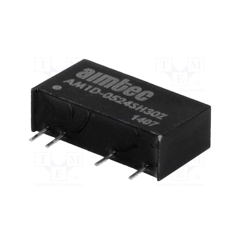 1 pcs x AIMTEC - AM1D-0524SH30Z - Converter: DC/DC, 1W, Uin: 4.5÷5.5V, Uout: 24VDC, Iout: 40mA, SIP7