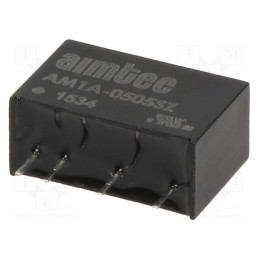 1 pcs x AIMTEC - AM1A-0505SZ - Converter: DC/DC, 1W, Uin: 4.5÷9V, Uout: 5VDC, Iout: 200mA, SIP6, THT