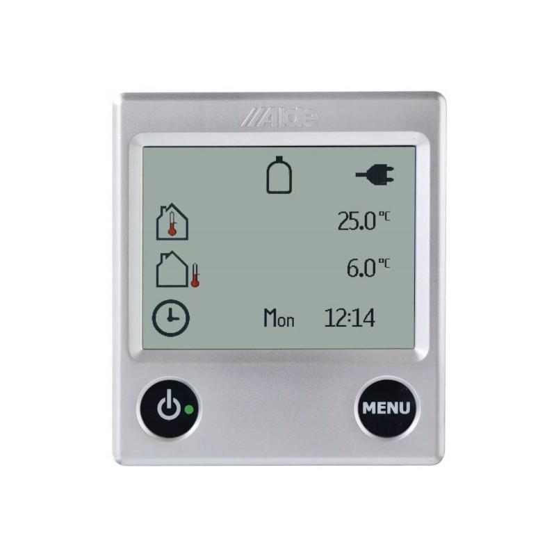 Heating control panel in the alde compact 3010 camper