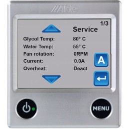 Heating control panel in the alde compact 3010 camper