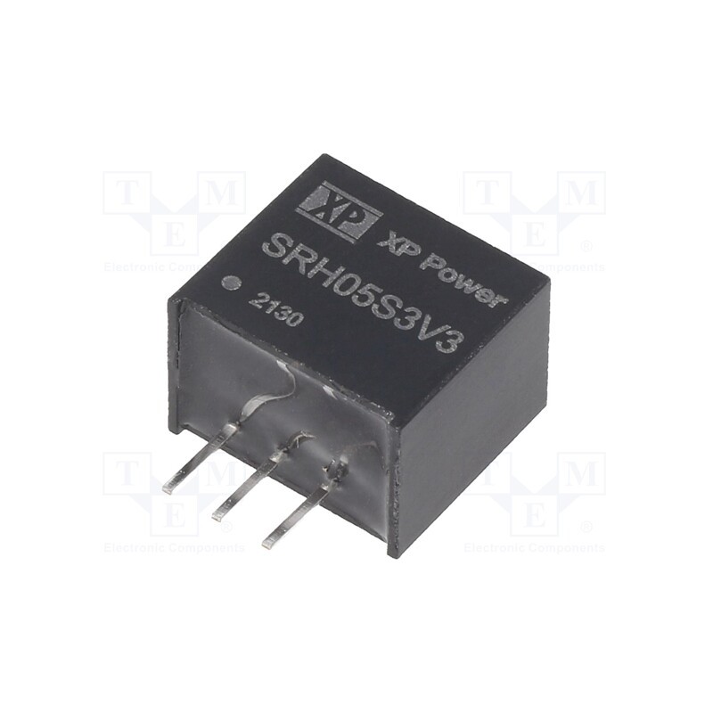 1 pcs x XP POWER - SRH05S3V3 - Converter: DC/DC, Uin: 9÷72V, Uout: 3.3VDC, Iout: 500mA, SIP3, 800kHz