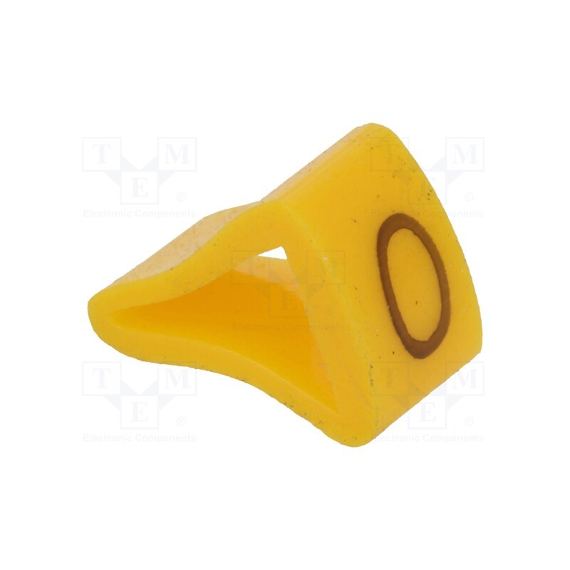 1 pcg x KURANT - MZ-2/O -AS - Markers, Marking: O, 3÷6.5mm, H: 9mm, A: 7mm, -30÷100°C, leaded, L: 5mm