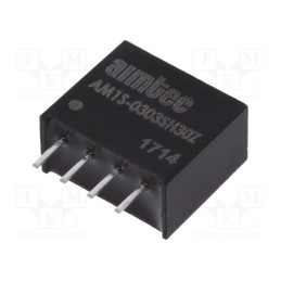 1 pcs x AIMTEC - AM1S-0303SH30Z - Converter: DC/DC, 1W, Uin: 2.97÷3.63V, Uout: 3.3VDC, Iout: 303mA