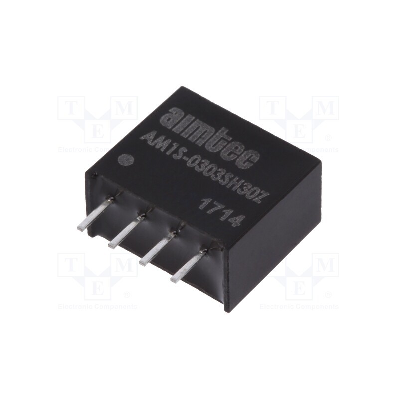 1 pcs x AIMTEC - AM1S-0303SH30Z - Converter: DC/DC, 1W, Uin: 2.97÷3.63V, Uout: 3.3VDC, Iout: 303mA