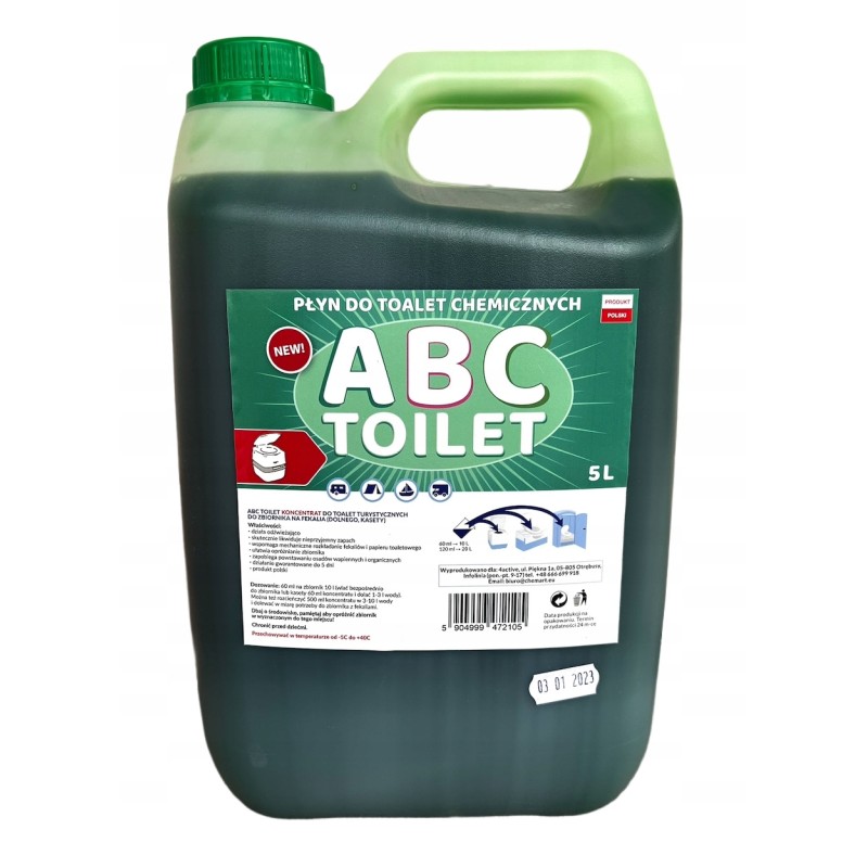 ABC toilet 5l green chemical toilet fluid