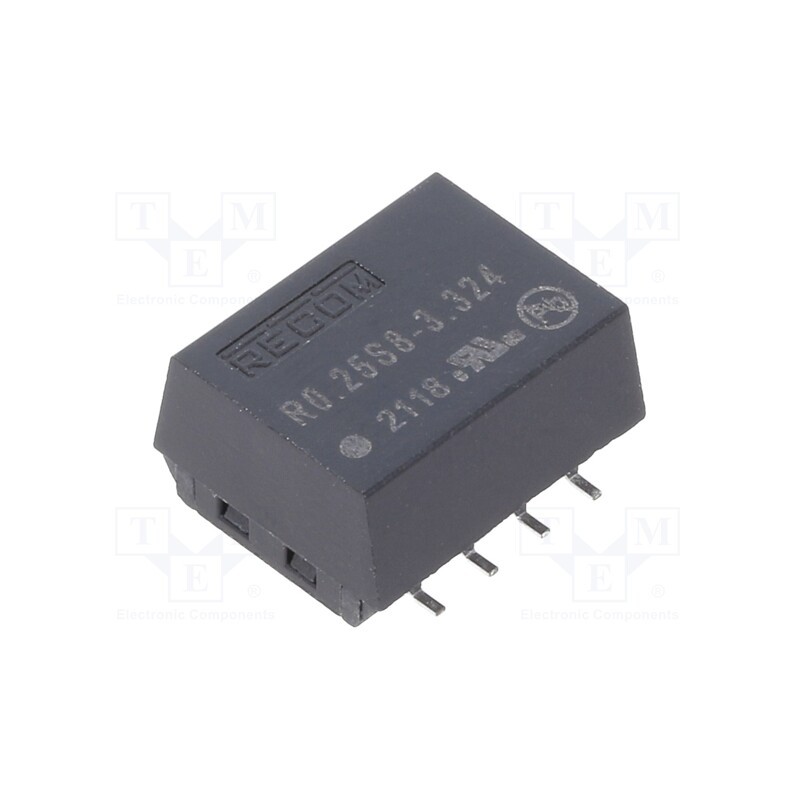 1 pcs x RECOM - R0.25S8-3.324 - Converter: DC/DC, 0.25W, Uin: 2.97÷3.63V, Uout: 24VDC, Iout: 10.4mA