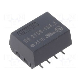 1 pcs x RECOM - R0.25S8-153.3 - Converter: DC/DC, 0.25W, Uin: 13.5÷16.5V, Uout: 3.3VDC, Iout: 76mA
