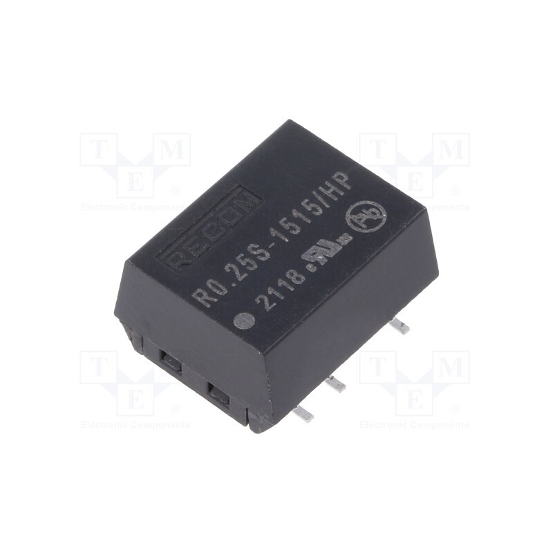 1 pcs x RECOM - R0.25S-1515/HP - Converter: DC/DC, 0.25W, Uin: 13.5÷16.5V, Uout: 15VDC, Iout: 17mA