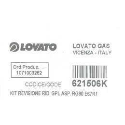 Red Lovato RGV090 vacuum repair kit