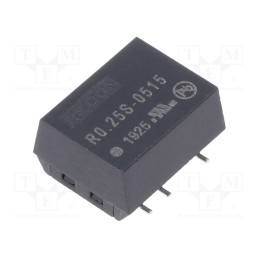 1 pcs x RECOM - R0.25S-0515 - Converter: DC/DC, 0.25W, Uin: 4.5÷5.5V, Uout: 15VDC, Iout: 17mA, SMD