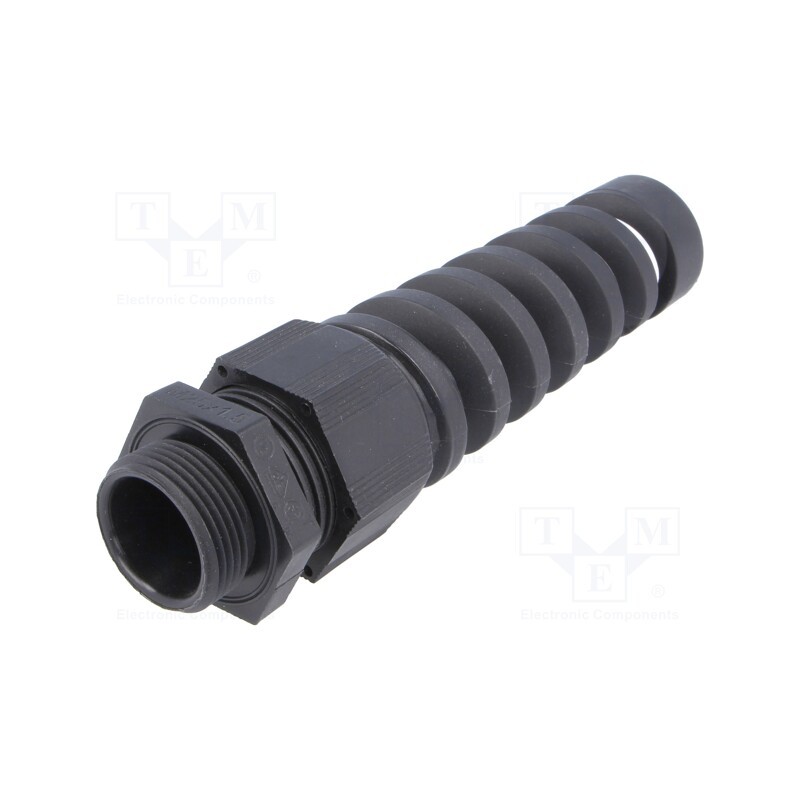 1 pcs x HELUKABEL - HT-K M25 RAL9005 - Cable gland, with strain relief, M25, 1.5, IP68, polyamide, black
