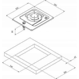 Gas hob built-in cooker CAN PC1320 S