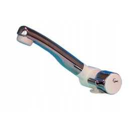 London hot and cold water faucet, white chrome comet