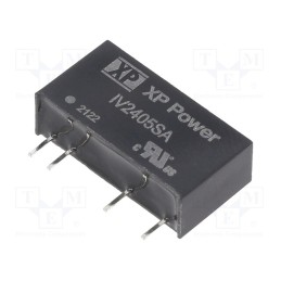1 pcs x XP POWER - IV2405SA - Converter: DC/DC, 1W, Uin: 24V, Uout: 5VDC, Iout: 200mA, SIP, 80kHz