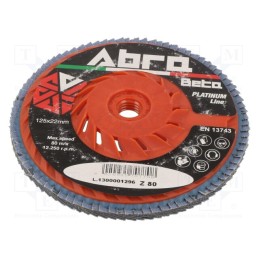 1 pcs x ABRA BETA - 1050808 - Flap grinding wheels, Ø: 125mm, Øhole: 22.23mm, Granularity: 80