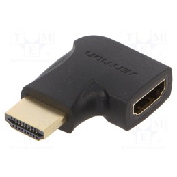 1 pcs x VENTION - AIPB0 - Adapter, HDMI 1.4, HDMI socket,HDMI plug 90°, black