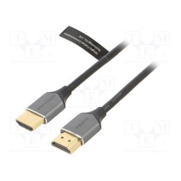 1 pcs x VENTION - ALEHG - Cable, HDCP 2.2,HDMI 2.0, HDMI plug,both sides, PVC, 1.5m, grey