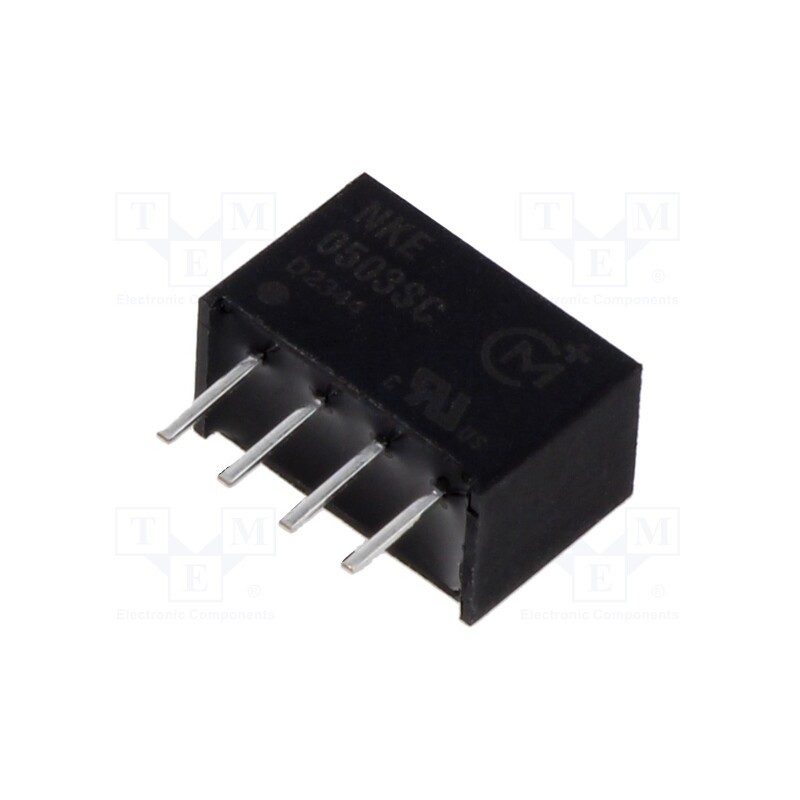 1 pcs x Murata Power Solutions - NKE0503SC - Converter: DC/DC, 1W, Uin: 4.5÷5.5V, Uout: 3.3VDC, Iout: 303mA, SIP