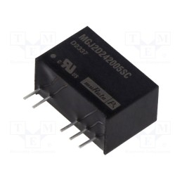 1 pcs x Murata Power Solutions - MGJ2D242005SC - Converter: DC/DC, 2W, Uin: 21.6÷26.4V, Uout: 20VDC, Uout2: -5VDC