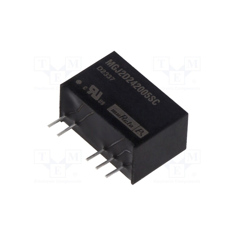 1 pcs x Murata Power Solutions - MGJ2D242005SC - Converter: DC/DC, 2W, Uin: 21.6÷26.4V, Uout: 20VDC, Uout2: -5VDC
