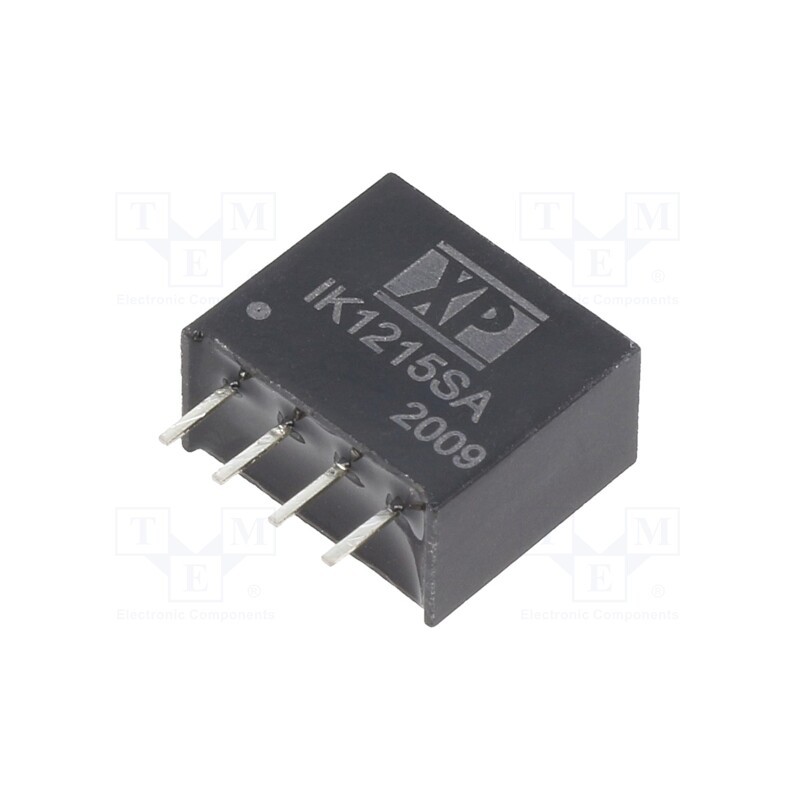 1 pcs x XP POWER - IK1215SA - Converter: DC/DC, 250mW, Uin: 12V, Uout: 15VDC, Iout: 16.67mA, SIP