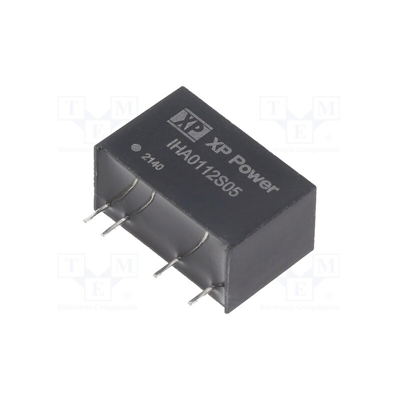 1 pcs x XP POWER - IHA0112S05 - Converter: DC/DC, 1W, Uin: 10.8÷13.2V, Uout: 5VDC, Iout: 200mA, SIP7