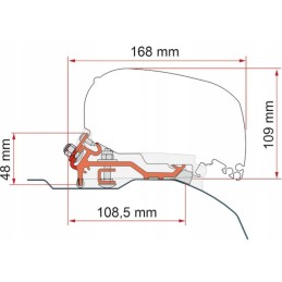 Awning adapter fiamma f80s f85l ducato l2 l4 h2 from 2006