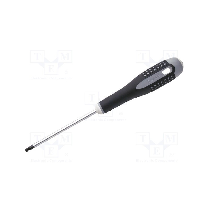 1 pcs x BAHCO - BE-8725 - Screwdriver, hex key,spherical, HEX 2,5mm, ERGO®