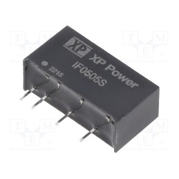 1 pcs x XP POWER - IF0505S - Converter: DC/DC, 1W, Uin: 5V, Uout: 5VDC, Iout: 200mA, SIP, 150kHz