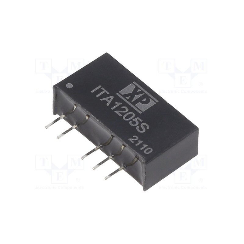 1 pcs x XP POWER - ITA1205S - Converter: DC/DC, 1W, Uin: 12V, Uout: 5VDC, Uout2: -5VDC, Iout: 100mA
