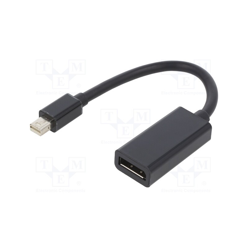 1 pcs x GEMBIRD - A-MDPM-DPF4K-01 - Adapter, DisplayPort 1.2, 0.15m, black