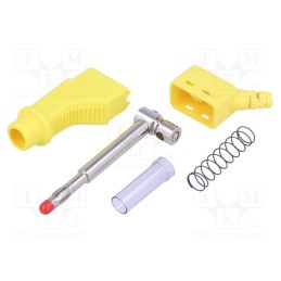 1 pcs x STu00c4UBLI - 66.9328-24 - Plug, 4mm banana, 32A, 600V, yellow, 2.5mm2, on cable