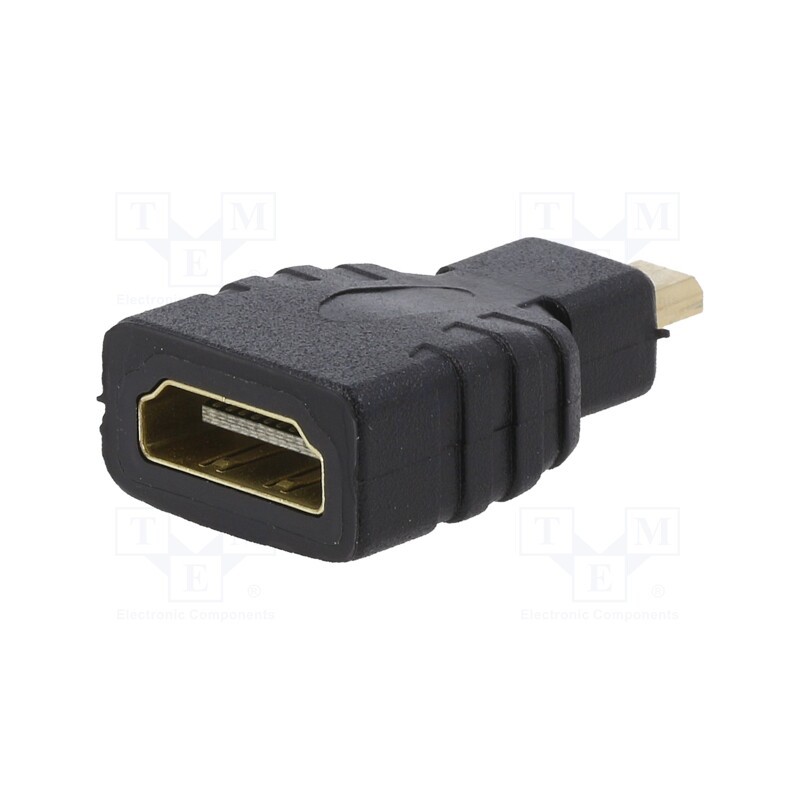 1 pcs x GEMBIRD - A-HDMI-FD - Adapter, HDMI socket,micro HDMI plug, black