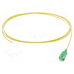1 pcs x FIBRAIN - G-SCA-XX-S-001.0-P9-D-09-Y - Optic fiber pigtail, SC/APC, 1m, Optical fiber: 900um, yellow