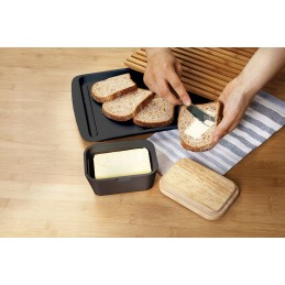 Brunner melamine butter dish graphite 13 5x9 5x6 5cm