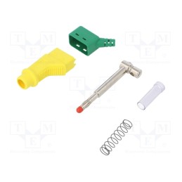 1 pcs x STu00c4UBLI - 66.9328-20 - Plug, 4mm banana, 32A, 600V, yellow-green, 2.5mm2, on cable