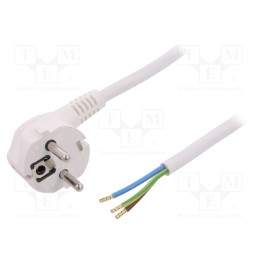 1 pcs x PLASTROL - W-97898 - Cable, 3G1.5mm2, CEE 7/7 (E/F) plug angled,wires,SCHUKO plug