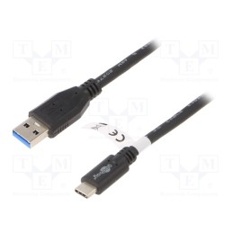 1 pcs x Goobay - 73141 - Cable, USB 3.0, USB A plug,USB C plug, 3m, black