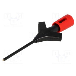 1 pcs x HIRSCHMANN T&M - MICRO-KLEPS RT - Clip-on probe, pincers type, 2A, 60VDC, red, Grip capac: max.2mm