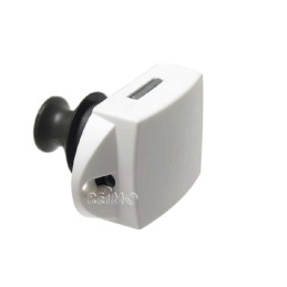 Gray push button furniture lock for campers