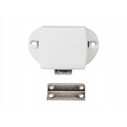 Gray push button furniture lock for campers