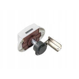 Gray push button furniture lock for campers